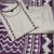 Off White Cotton Kurta Set with Purple Ikat Dupatta