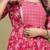 Pink aaysa floral printed pure cotton flared maternity maxi dress