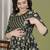 Black aaysa floral printed pure cotton flared maternity maxi dress