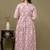 Peach aaysa floral printed pure cotton flared maternity maxi dress