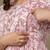 Peach aaysa floral printed pure cotton flared maternity maxi dress