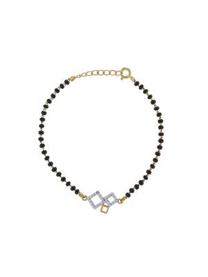 Gold plated hand mangalsutra in sterling silver 2