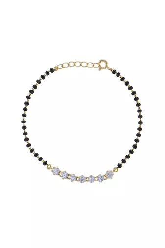 Gold plated hand mangalsutra in sterling silver