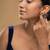 Gold plated multicolor stud earrings in sterling silver