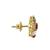 Gold plated multicolor stud earrings in sterling silver