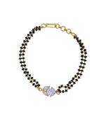 Gold plated hand mangalsutra in sterling silver