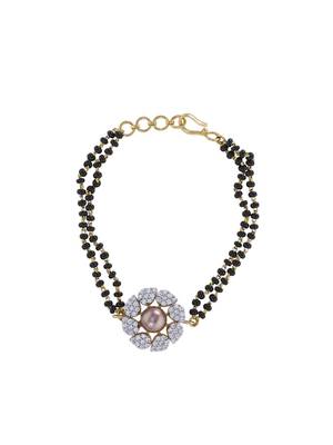 Gold plated hand mangalsutra in sterling silver 2