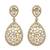 Gold plated dangler earrings in sterling silver