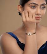 Gold plated hand mangalsutra in sterling silver