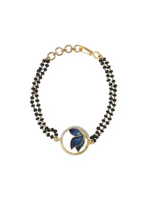 Gold plated hand mangalsutra in sterling silver 2