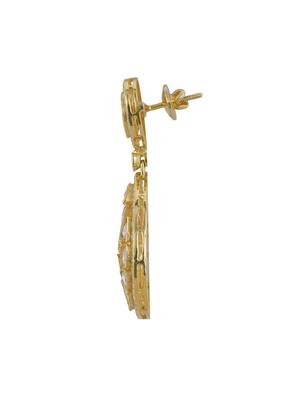 Gold plated dangler earrings in sterling silver 3