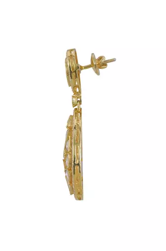 Gold plated dangler earrings in sterling silver