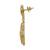 Gold plated dangler earrings in sterling silver