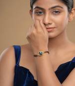 Gold plated hand mangalsutra in sterling silver