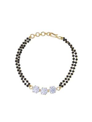 Gold plated hand mangalsutra in sterling silver 2