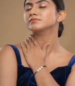 Gold plated hand mangalsutra in sterling silver