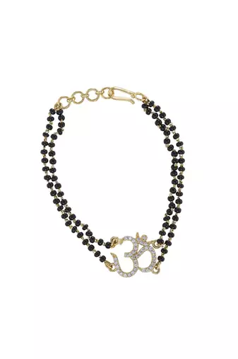 Gold plated hand mangalsutra in sterling silver