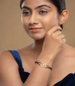 Gold plated hand mangalsutra in sterling silver