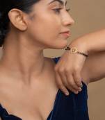 Gold plated hand mangalsutra in sterling silver