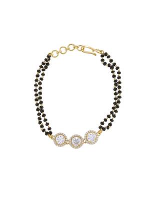 Gold plated hand mangalsutra in sterling silver 2