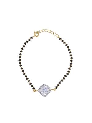 Gold plated hand mangalsutra in sterling silver 2