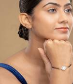 Gold plated hand mangalsutra in sterling silver