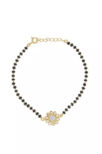 Gold plated hand mangalsutra in sterling silver