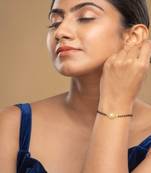 Gold plated hand mangalsutra in sterling silver