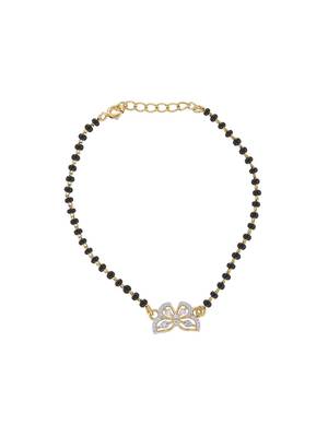 Gold plated hand mangalsutra in sterling silver 2