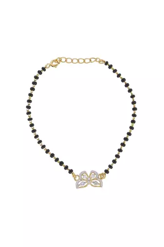 Gold plated hand mangalsutra in sterling silver