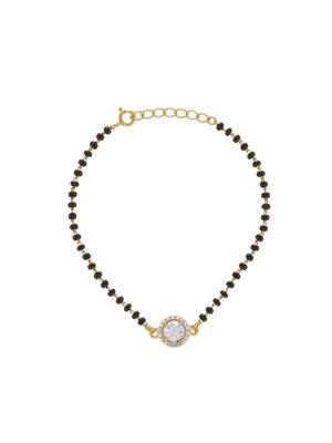 Gold plated hand mangalsutra in sterling silver 2