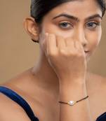 Gold plated hand mangalsutra in sterling silver