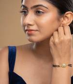 Gold plated hand mangalsutra in sterling silver