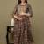 Maroon aaysa floral printed pure cotton flared maternity maxi dress