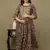 Maroon  floral printed  cotton flared maternity maxi dress