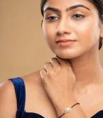 Gold plated hand mangalsutra in sterling silver