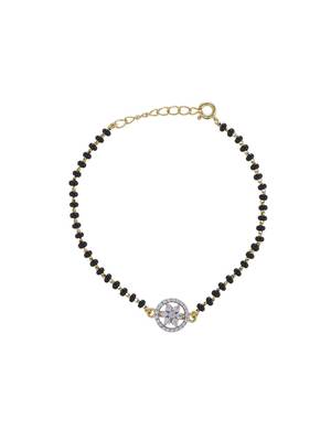 Gold plated hand mangalsutra in sterling silver 2