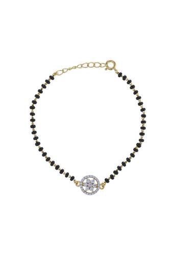 Gold plated hand mangalsutra in sterling silver