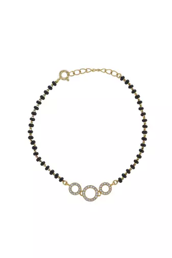Gold plated hand mangalsutra in sterling silver
