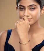 Gold plated hand mangalsutra in sterling silver