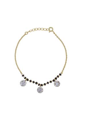 Gold plated hand mangalsutra in sterling silver 2