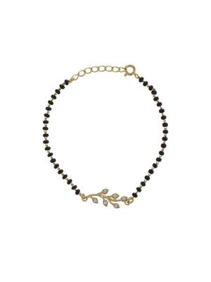 Gold plated hand mangalsutra in sterling silver 2