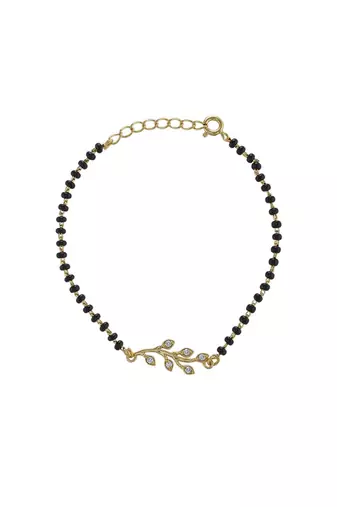 Gold plated hand mangalsutra in sterling silver