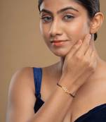 Gold plated hand mangalsutra in sterling silver