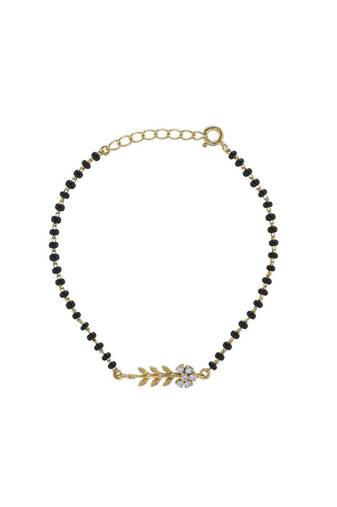 Gold plated hand mangalsutra in sterling silver
