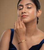 Gold plated hand mangalsutra in sterling silver