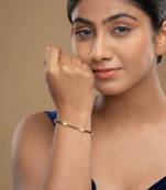 Gold plated hand mangalsutra in sterling silver