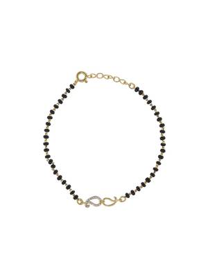 Gold plated hand mangalsutra in sterling silver 2