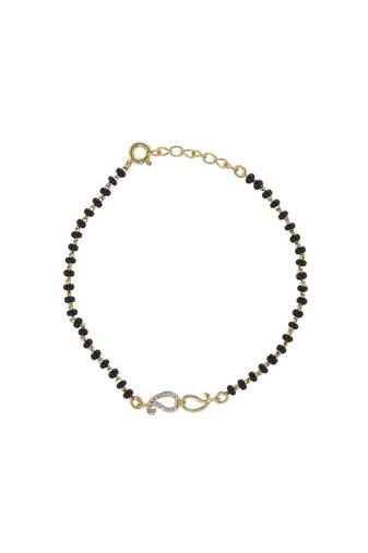 Gold plated hand mangalsutra in sterling silver