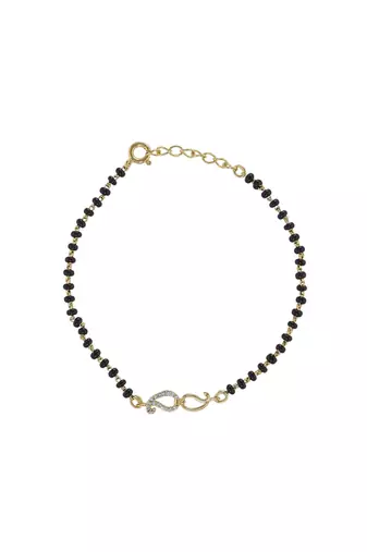 Gold plated hand mangalsutra in sterling silver